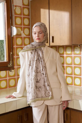 Endless Golden Desen Şal - Yeşil