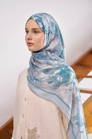 Passionate Solstice Desen Şal - Mavi