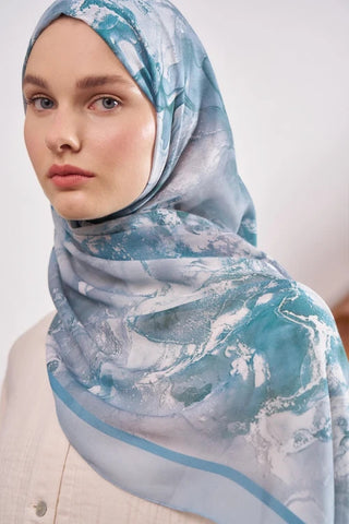 Passionate Solstice Desen Şal - Mavi
