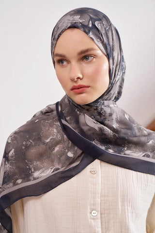 Passionate Solstice Desen Şal - Siyah