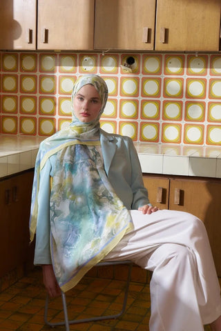 Passionate Solstice Desen Şal - Sarı