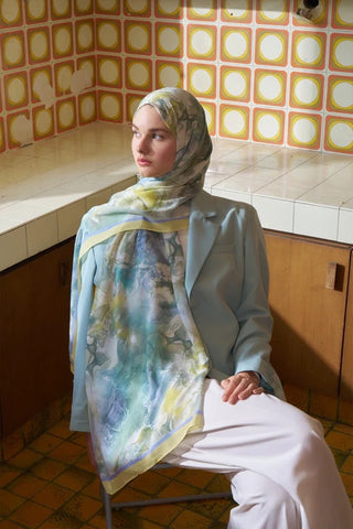 Passionate Solstice Desen Şal - Sarı