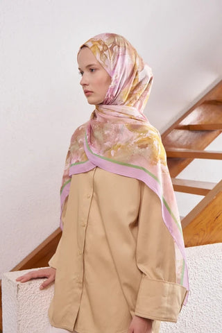 Passionate Solstice Desen Şal - Pembe