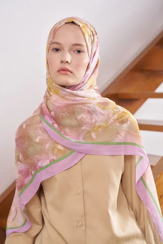 Passionate Solstice Desen Şal - Pembe