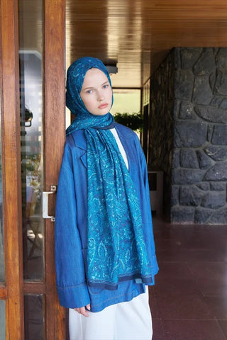 Endless Lena Desen Şal - Gece Mavisi