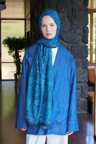 Endless Lena Desen Şal - Gece Mavisi