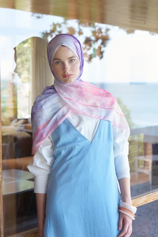 Endless Sunlit Desen Şal - Pembe