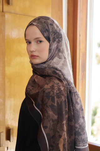 Endless Sunlit Desen Şal - Kahverengi