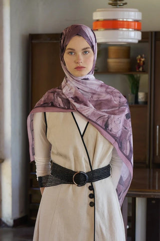 Endless Bloom Desen Şal - Gül Kurusu