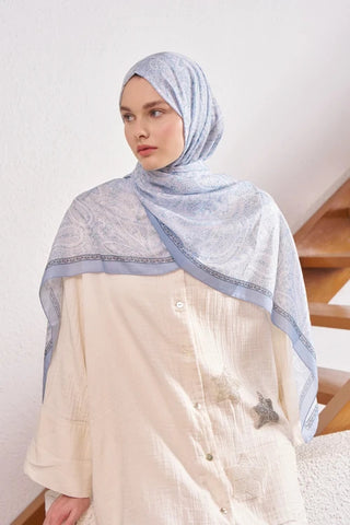 Endless Lena Desen Şal - Açık Mavi