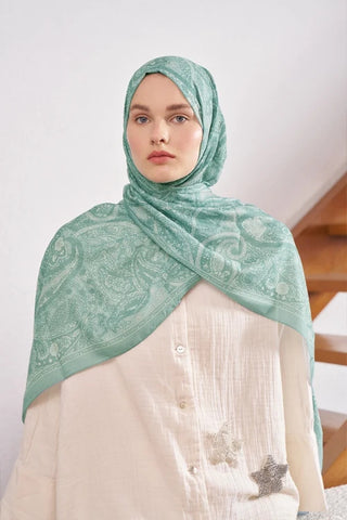 Endless Lena Desen Şal - Su Yeşili
