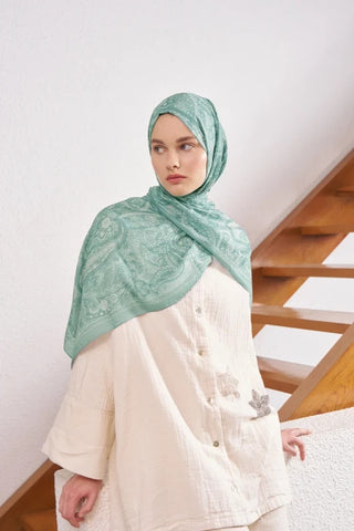 Endless Lena Desen Şal - Su Yeşili