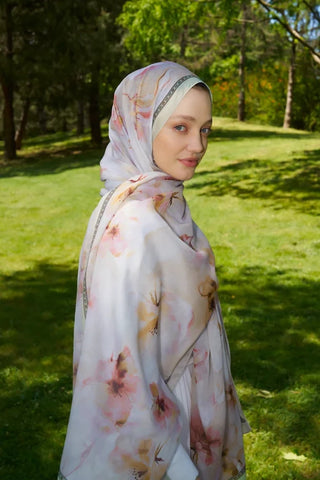 Prestige Dalia Desen Şal - Soft Yeşil