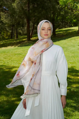 Prestige Dalia Desen Şal - Soft Yeşil