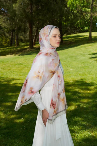Prestige Dalia Desen Şal - Soft Yeşil