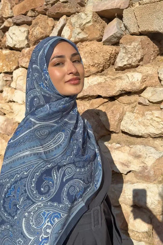 Beyza HURİ Fransız İpeği Saray Desen Şal - Laciver