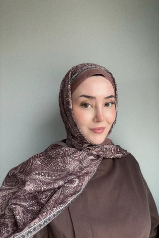 Endless Lena Desen Şal - Kahverengi