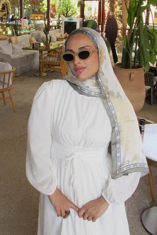 Crystal Perla Desen Şal - Haki