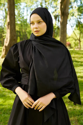 Elegance Silva Desen Jakar Şal - Siyah