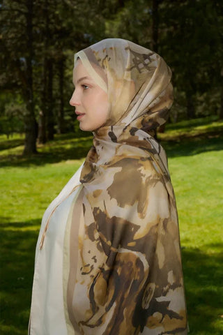 Prestige Carmen Desen Şal - Yağ Yeşili