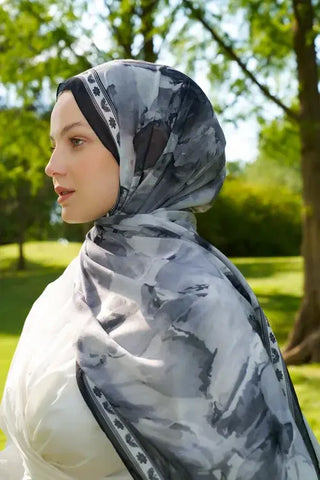 Prestige Helia Desen Şal - Siyah