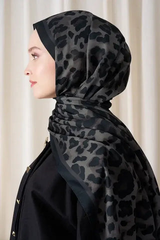 Historical Leopar Desen Şal - Acı Kahve