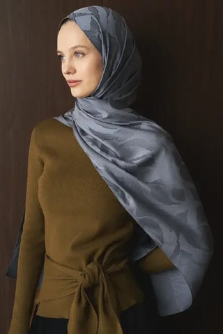 Naiya Jakar Şal Wave Desen - Antrasit