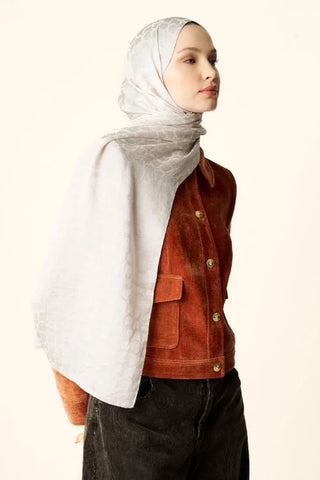 Premium Jakar Şal Halka Desen - Taş