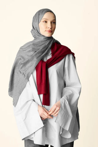 Premium Jakar Şal Dalga Desen - Füme