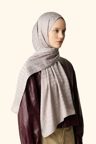 Premium Jakar Şal Halka Desen - Çakıl