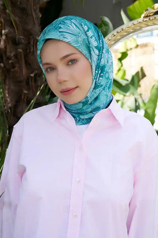 Aria Koleksiyonu Azalea Desen Eşarp - Mint