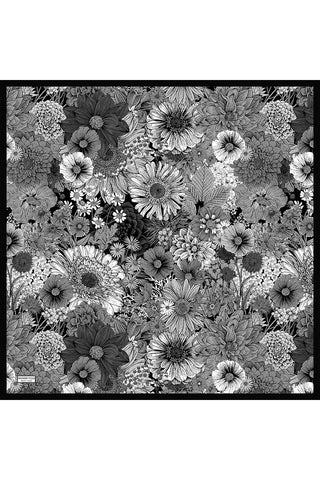 Aria Koleksiyonu Azalea Desen Eşarp - Siyah