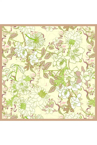 Aria Koleksiyonu Belle Desen Eşarp - Açık Yeşil