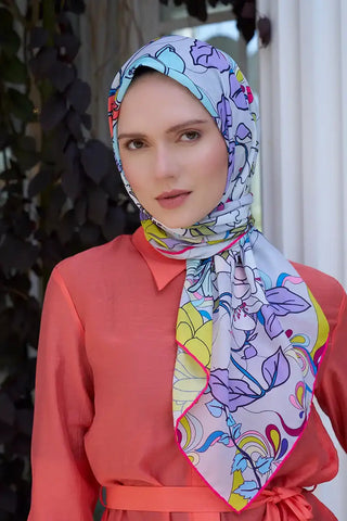 Aria Koleksiyonu Belle Desen Eşarp - Fuşya