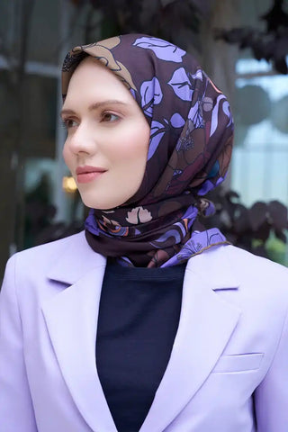 Aria Koleksiyonu Belle Desen Eşarp - Mürdüm