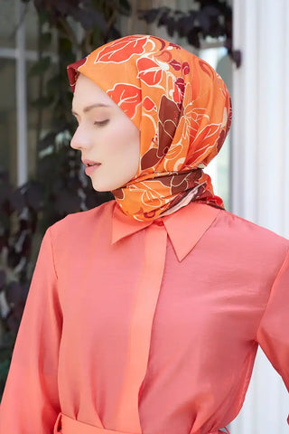 Aria Koleksiyonu Belle Desen Eşarp - Orange