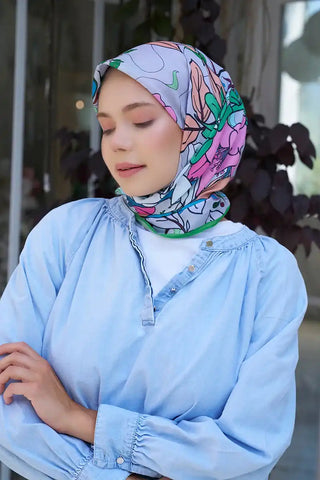 Aria Koleksiyonu Belle Desen Eşarp - Yeşil