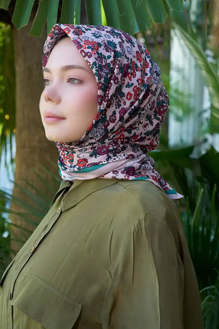 Aria Koleksiyonu Clarry Desen Eşarp - Bej