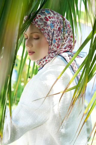 Aria Koleksiyonu Clarry Desen Eşarp - Mavi