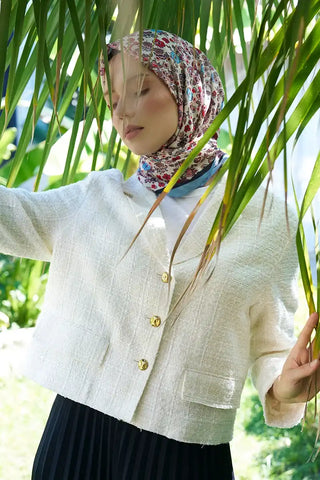 Aria Koleksiyonu Clarry Desen Eşarp - Mavi