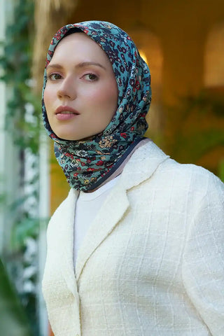 Aria Koleksiyonu Clarry Desen Eşarp - Mint