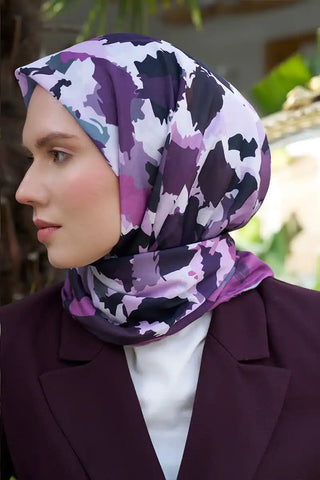 Aria Koleksiyonu Dalia Desen Eşarp - Leylak