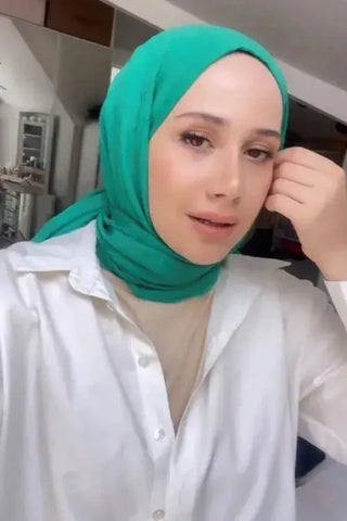 Feyza Hakyemez Bambu Kraş Şal - Benetton Yeşili