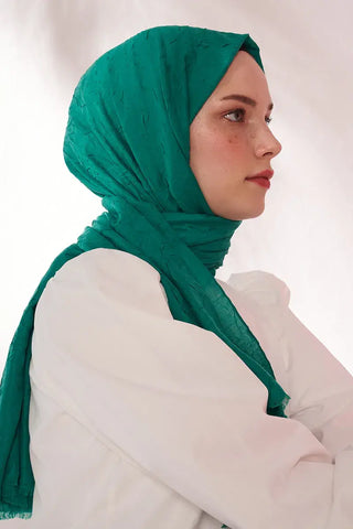 Feyza Hakyemez Bambu Kraş Şal - Benetton Yeşili