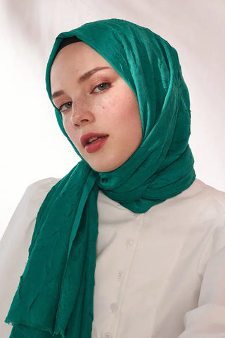 Feyza Hakyemez Bambu Kraş Şal - Benetton Yeşili