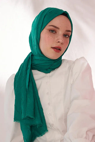 Feyza Hakyemez Bambu Kraş Şal - Benetton Yeşili