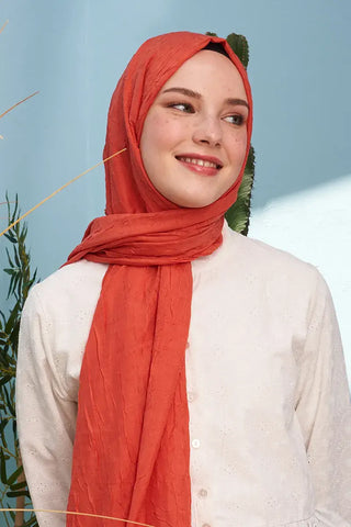 Bambu Kraş Şal - Mercan