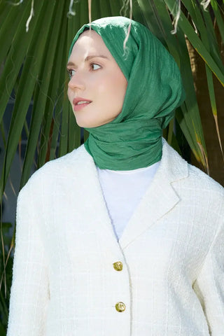 Bambu Kraş Şal - Yosun Yeşili
