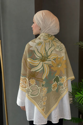 Bloom Desen Omuz Şalı - Sarı