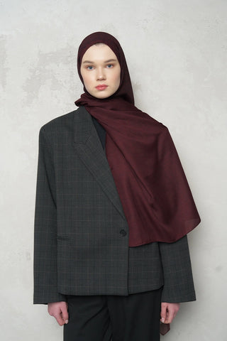 Çift Taraflı Premium Şal Ceylan Desen - Bordo